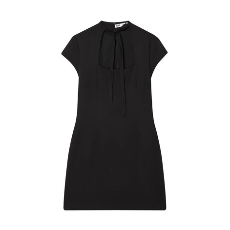 Lysanne Damen Minikleid mit Schleifendetail und Punktmuster