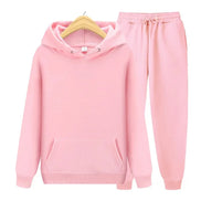 Damen Jogginganzug 2-teilig mit Kapuzenpullover und Streifendetails – Velmirae