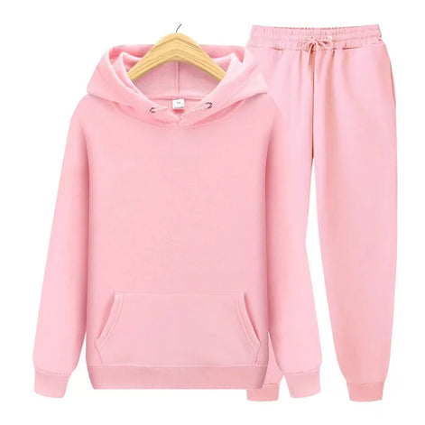 Damen Jogginganzug 2-teilig mit Kapuzenpullover und Streifendetails – Velmirae