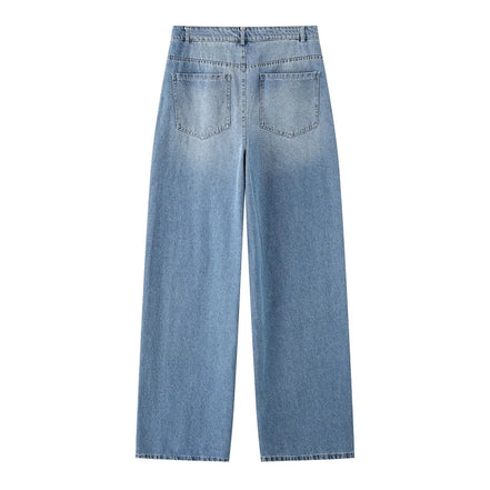 Damen Wide-Leg-Jeans mit hoher Taille und lockerer Passform – Lunessa