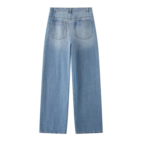 Damen Wide-Leg-Jeans mit hoher Taille und lockerer Passform – Lunessa