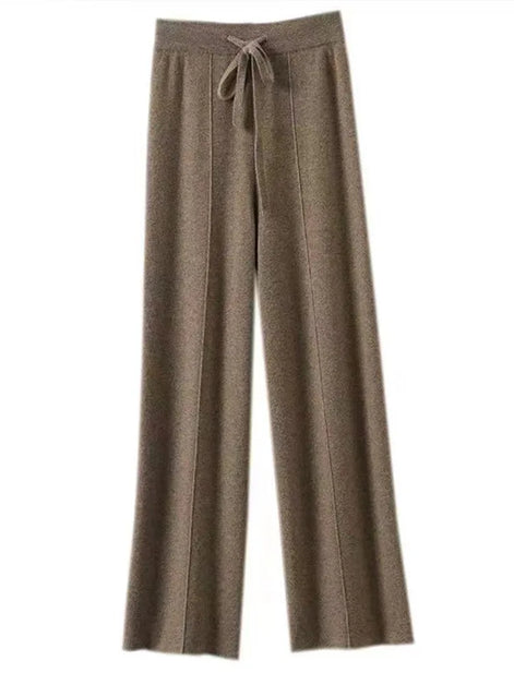 Veloria Wollhose – Hoch taillierte Strickhose