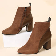 Sophia Damen Stiefelette mit spitzer Form und Blockabsatz