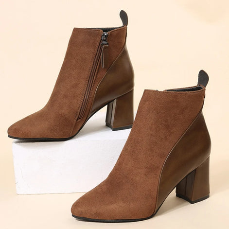 Sophia Damen Stiefelette mit spitzer Form und Blockabsatz