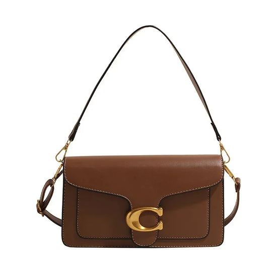 Calviera Schultertasche Damen Quadratische Handtasche mit Schulterriemen