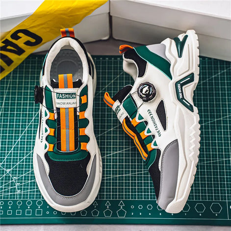 Rovento Herren Sneakers mit Drehverschluss und Mesh