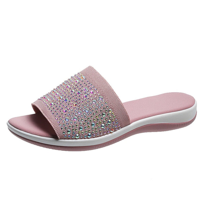 Solviera Damen Slip-On Pantoletten mit leichter Sohle