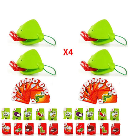 Lingoro Zungenspiel – Mechanisches Karten- und Reaktionsspiel für 2 oder 4 Spieler