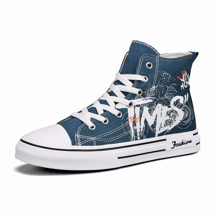 Solvire Herren Canvas High-Top Sneaker mit Schnürung