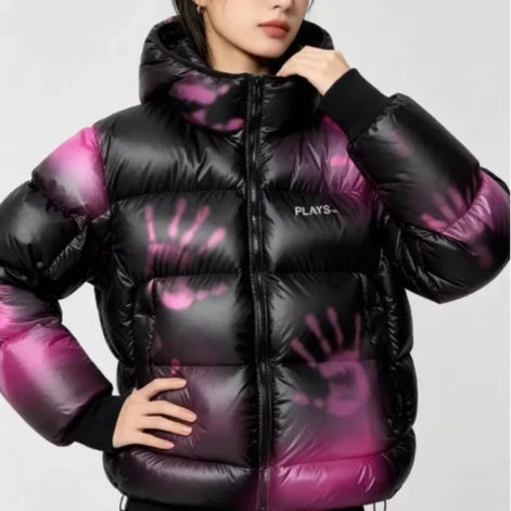 Damen Steppjacke mit Kapuze und Reißverschluss Lorvessa