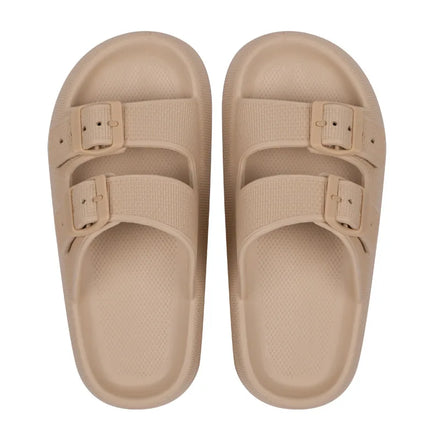 Velmora Unisex Slides mit Doppelriemen und verstellbaren Schnallen
