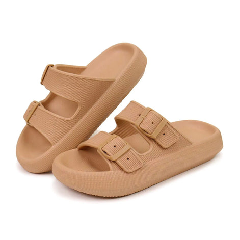 Velmora Unisex Slides mit Doppelriemen und verstellbaren Schnallen