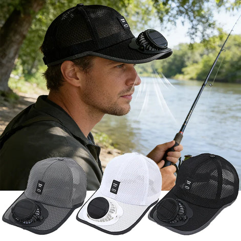 Sonnenkappe mit integriertem USB-Ventilator und UV-Schutz – BreezeCap