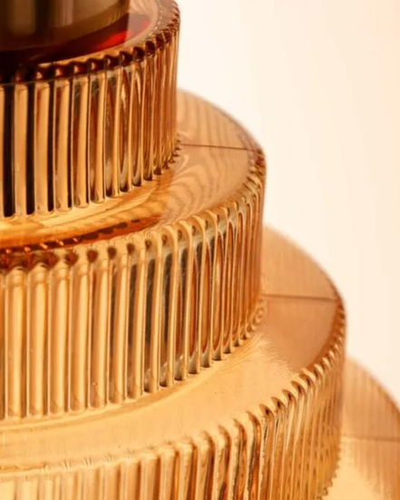 Meriva Hängeleuchte aus geriffeltem Glas und Metall