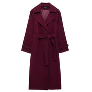 Damen Trenchcoat mit Doppelknopfleiste und Gürtel – Valessa