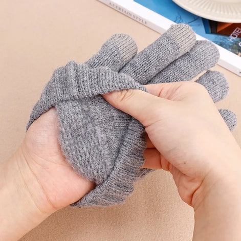 Unisex Strickhandschuhe mit Fleecefutter und Touchscreen-Funktion – Theravio