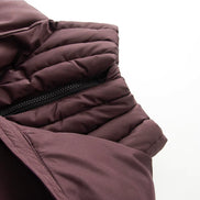 Damen Winterjacke mit Kapuze, Gürtel und wattierter Füllung – Virelta