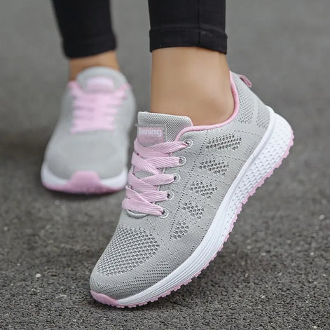 Alvera Damen Laufschuhe mit Mesh-Obermaterial und Schnürung