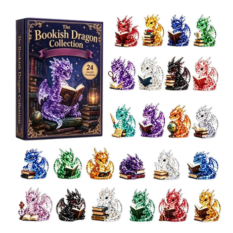 Adventskalender mit 24 Drachenfiguren aus Acryl – Dravionis