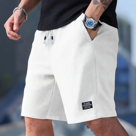 Ventaro Herren Shorts aus strukturiertem Polyester mit elastischem Bund