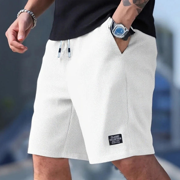 Ventaro Herren Shorts aus strukturiertem Polyester mit elastischem Bund
