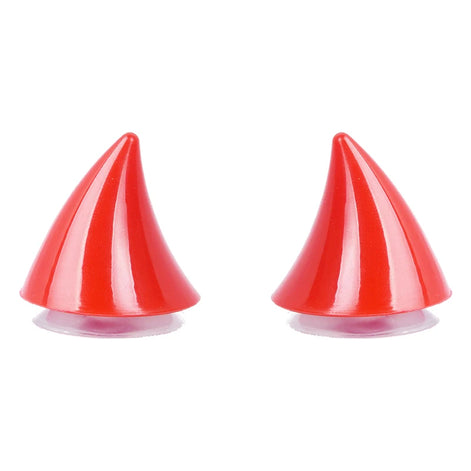 Morvex Helm-Dekoration Hörner 2er-Set mit Saugnäpfen