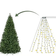 LED Weihnachtsbaum Lichterkette mit Ring, 8 Lichtmodi – Lumeriva