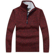Rovelin Strickpullover mit halbem Reißverschluss und schmaler Passform