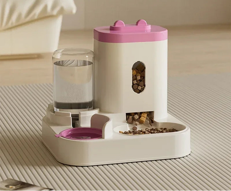 PetraFlow Futter- und Wasserspender – Schwerkraft-Napf mit Vorratsbehälter