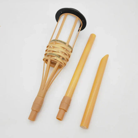 Solar-Gartenfackeln mit Flammenlichteffekt im 5er-Set für den Außenbereich