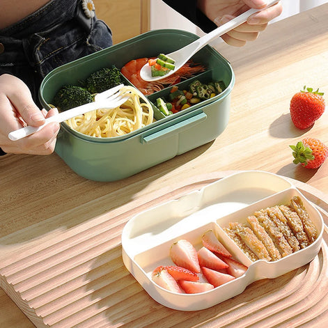 Layera Doppelstock-Lunchbox mit Besteck