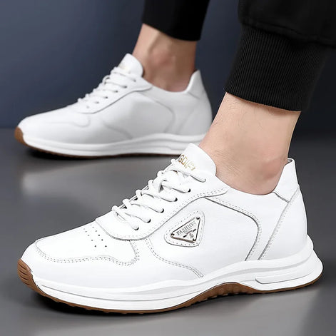 Cavento Sneaker mit Slip-On und Schnürung – Freizeitschuh mit Lederoberfläche und Profilsohle