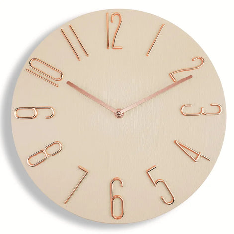 Simplaro Wandquarzuhr – Runde geräuscharme Uhr (30 cm)