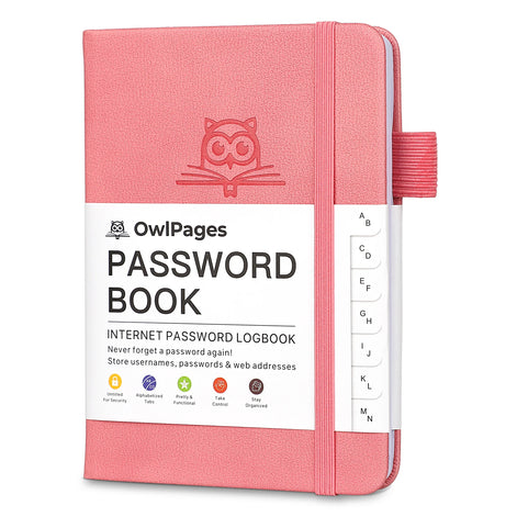 Securelia Passwortbuch mit alphabetischen Registern und Hardcover