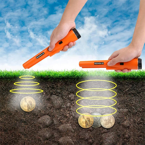 Trexor Handheld Metall Detektor mit LED-Licht und 360° Suchfunktion