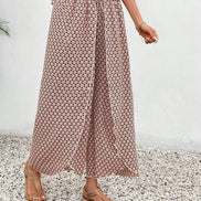 Florenza Damen Culotte mit Paisley-Muster und weitem Bein