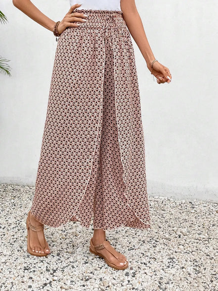 Florenza Damen Culotte mit Paisley-Muster und weitem Bein