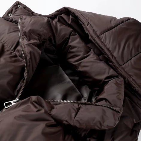 Damen Winterjacke mit abnehmbarer Kapuze und Stehkragen – Norvella