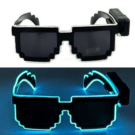 LED Leuchtbrille mit EL-Beleuchtung für Partys und Festivals – Lumivox