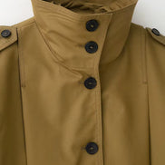 Velmora Damen Bomberjacke mit Plissee und Stehkragen