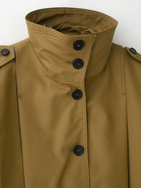 Velmora Damen Bomberjacke mit Plissee und Stehkragen