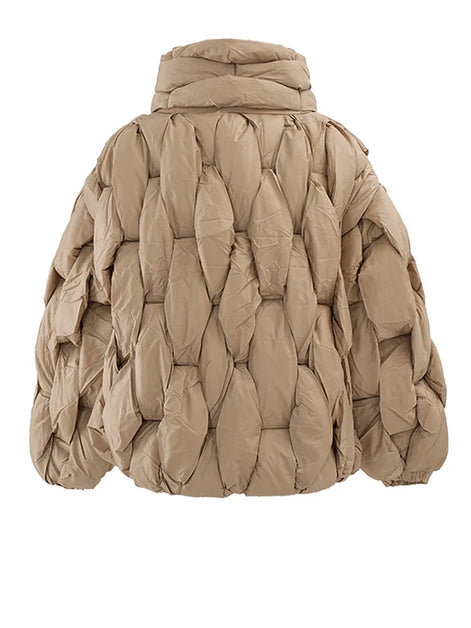 Damen Winterjacke mit Reißverschluss und Taschen Elvarena