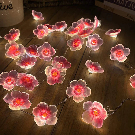 LED Blumen Lichterkette mit Kupferdraht, batteriebetrieben – Bluvessa
