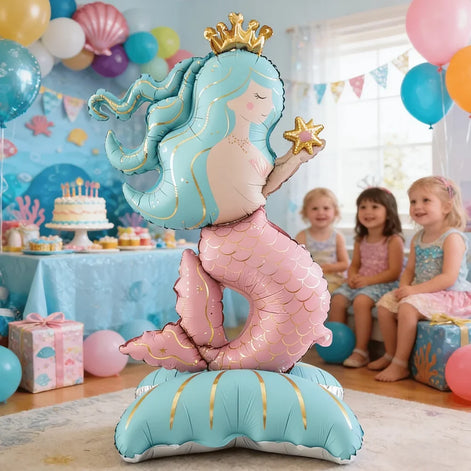 Meerjungfrauen Folienballon 120 × 62 cm für Geburtstag und Mottoparty – Marivessa