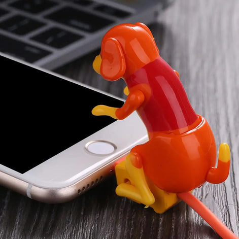 USB-C Ladekabel mit beweglicher Hundefigur für Smartphones – WagCharge