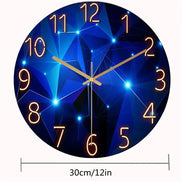 Glasero Wanddekouhr – Runde Quarzuhr aus gehärtetem Glas (30 cm)