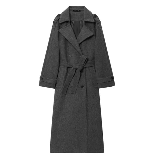 Damen Trenchcoat mit Doppelknopfleiste und Gürtel – Valessa