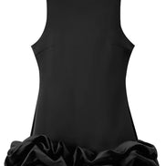 Serelia Damen Minikleid mit Volants und Offenem Rücken