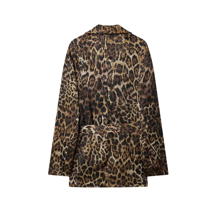 Damen Hosenanzug mit Leopardenmuster und Blazer Savélia