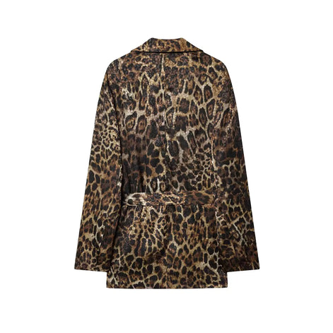 Damen Hosenanzug mit Leopardenmuster und Blazer Savélia